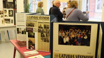 Izstādes “Cilvēks un viņa bibliotēka. Ieskats akadēmiķa Sigizmunda Timšāna arhīvā” atklāšana