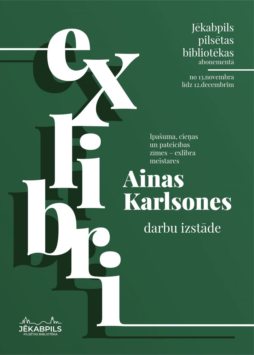 Īpašuma, cieņas un pateicības zīmes – exlibra meistares Ainas Karlsones darbu izstāde