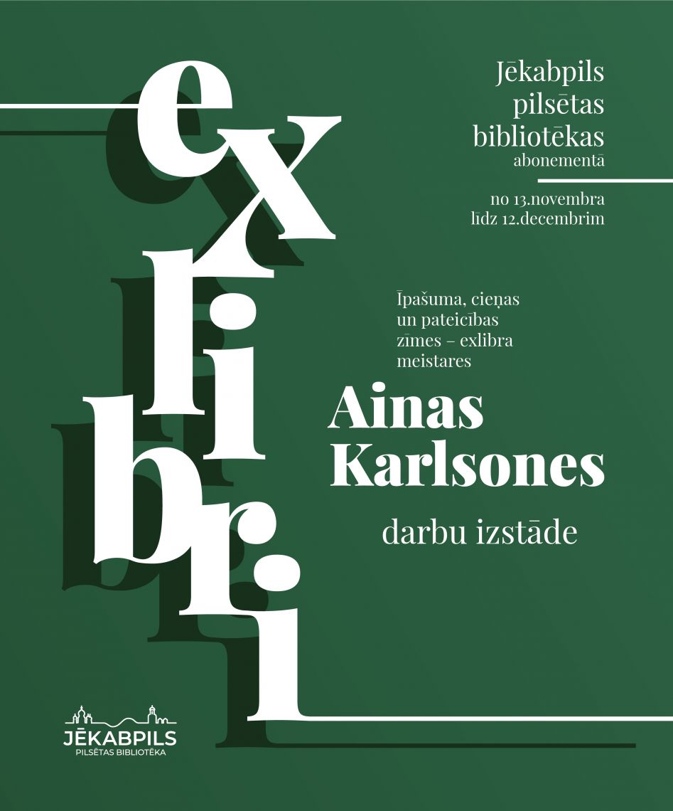 Īpašuma, cieņas un pateicības zīmes – exlibra meistares Ainas Karlsones darbu izstāde