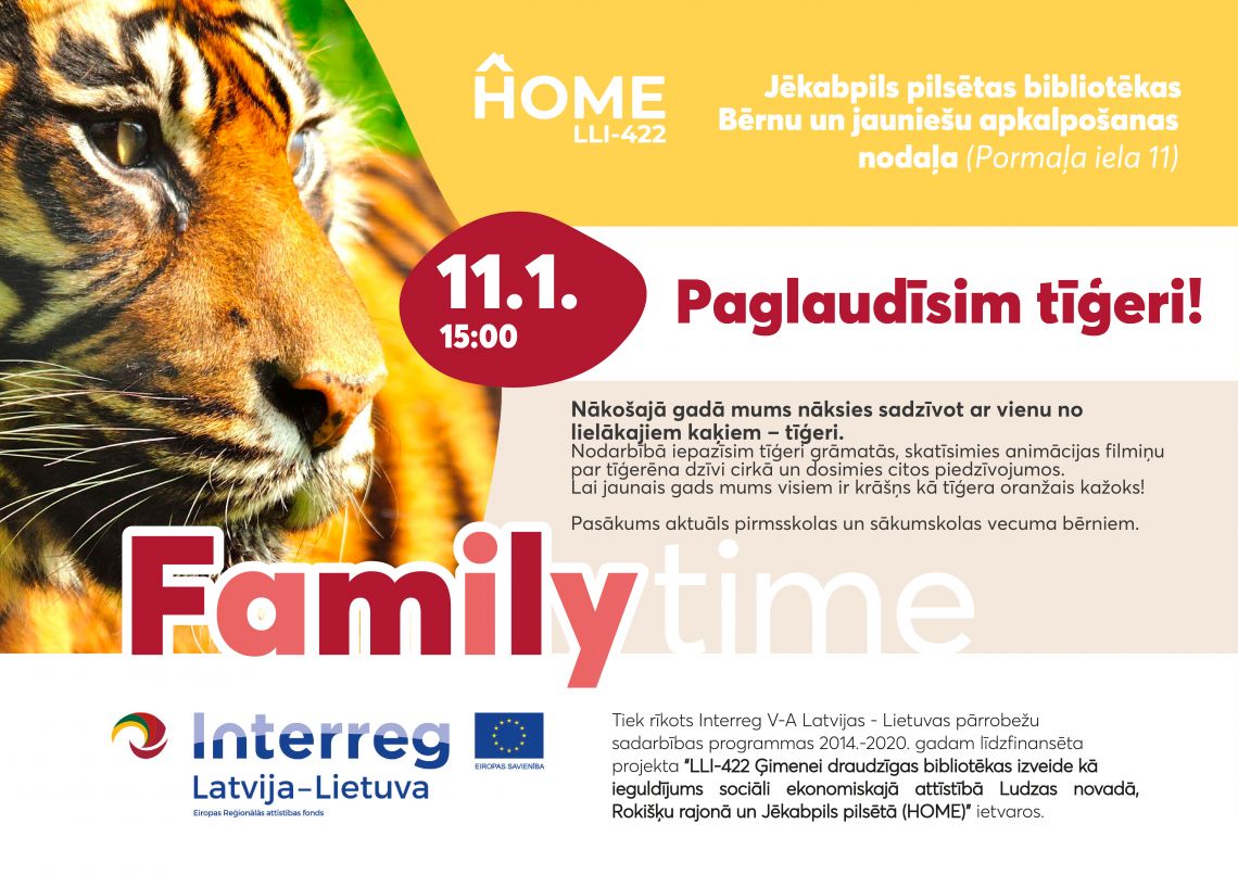 11.janvārī 15:00 / “Paglaudīsim tīģeri!”
