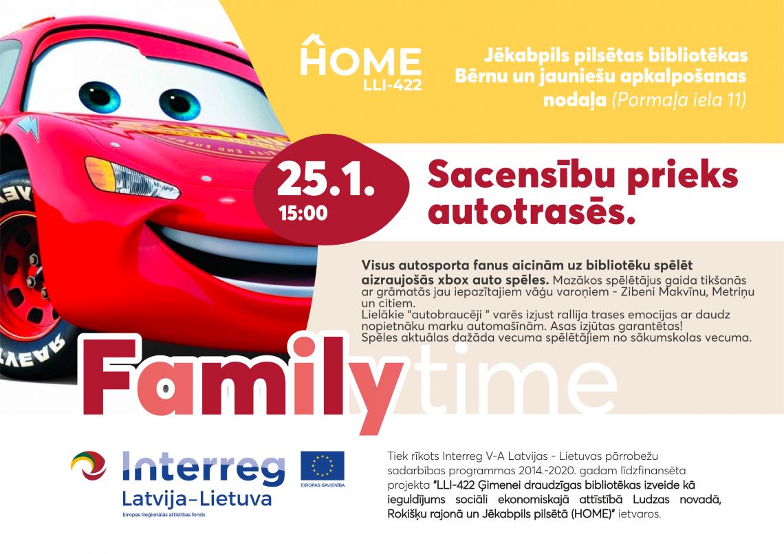 25.janvārī 15:00 / “Sacensību prieks autotrasēs.”