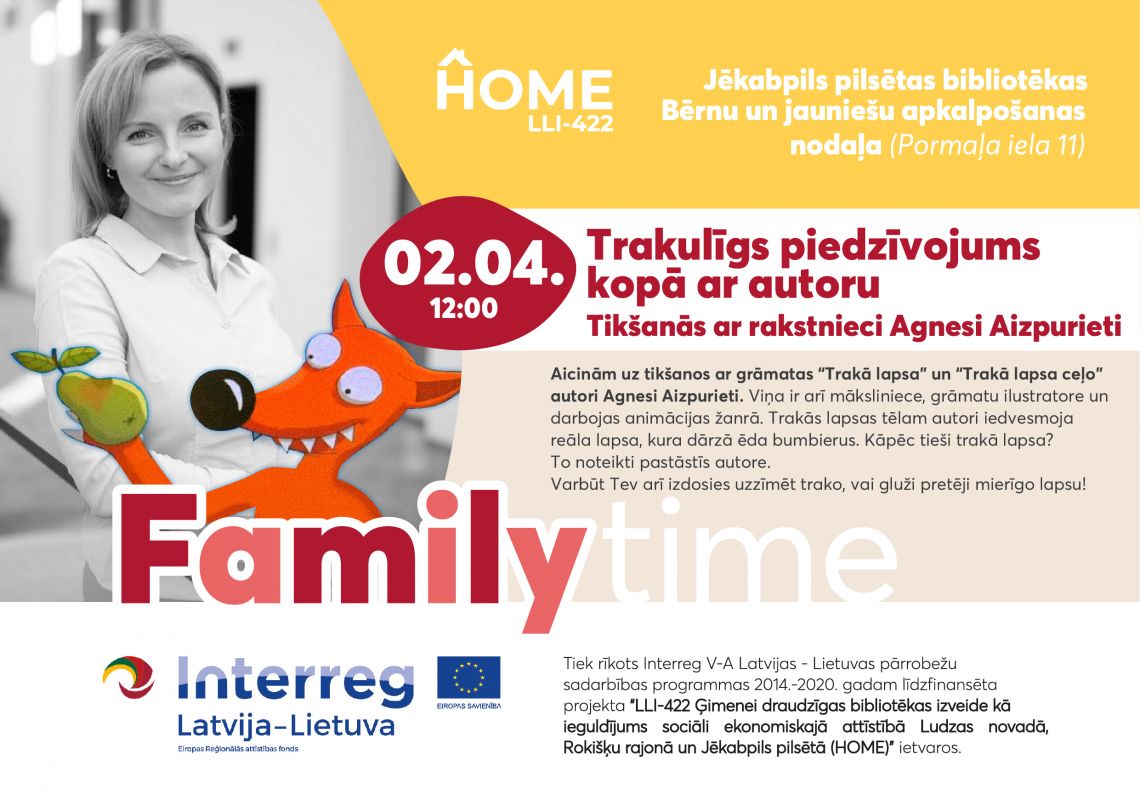 Trakulīgs piedzīvojums  kopā ar autoru Tikšanās ar rakstnieci Agnesi Aizpurieti