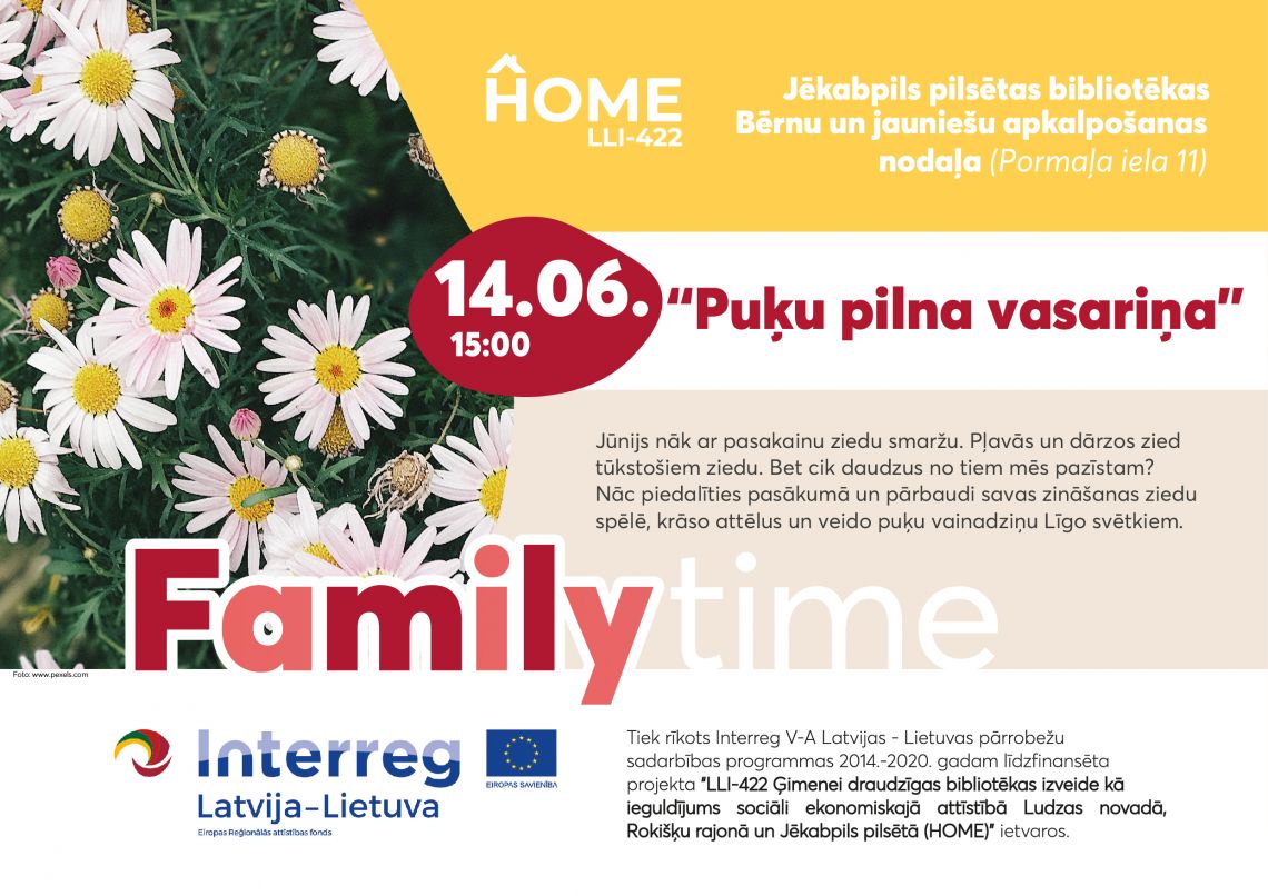 Puķu pilna vasariņa