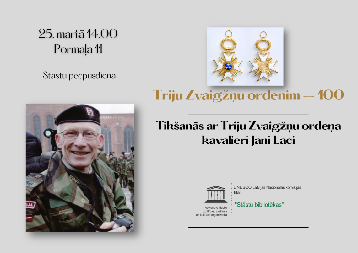 TIKŠANĀS AR TRIJU ZVAIGŽŅU ORDEŅA KAVALIERI JĀNI LĀCI