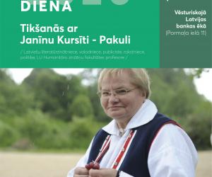 “Vārdu telpa Latvijā” Tikšanās ar Janīnu Kursīti – Pakuli
