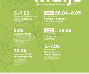 Jēkabpils pilsētas bibliotēkas pasākumi. MAIJS / 2021