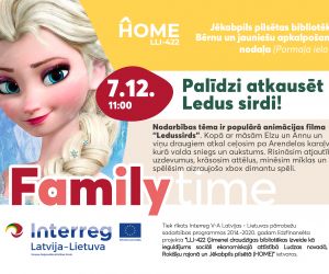 07. decembrī plkst. 15:00 nodarbība “Palīdzi atkausēt Ledus sirdi!”