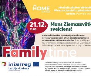 21. decembrī plkst. 15:00  nodarbība “Mans Ziemassvētku sveiciens”