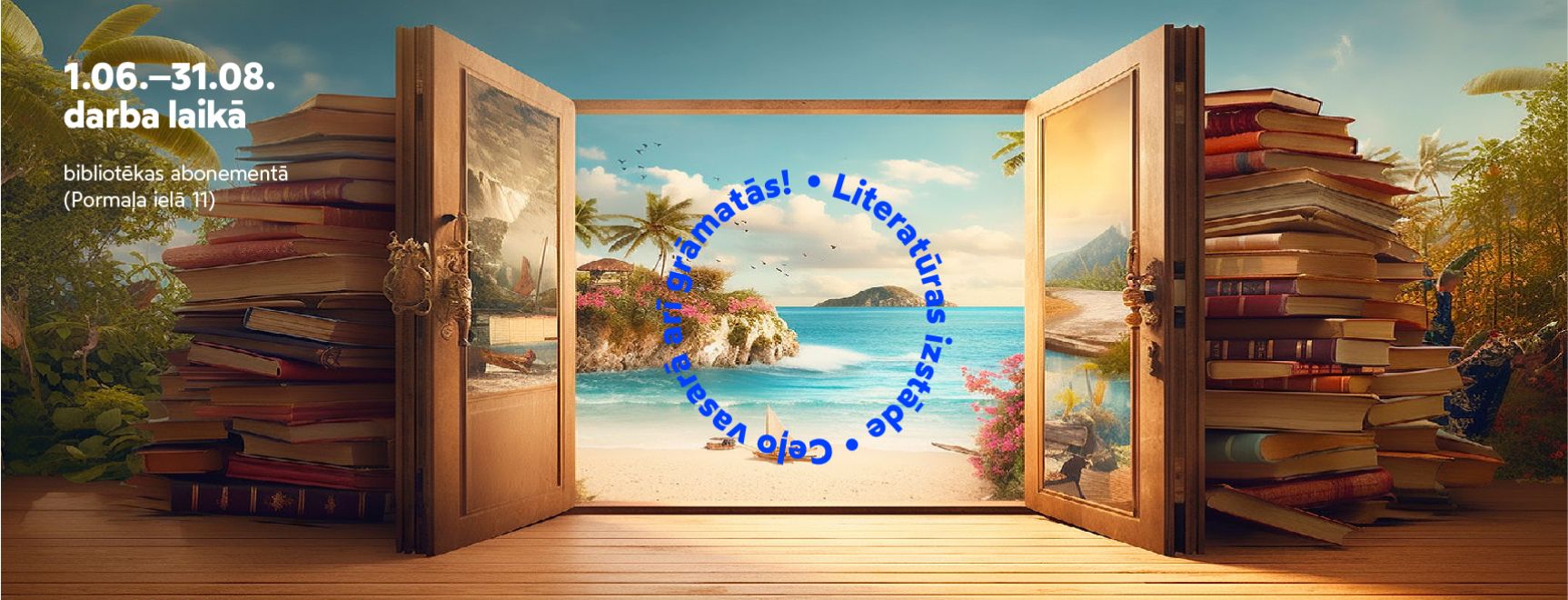 Literatūras izstāde “Ceļo vasarā arī grāmatās!”