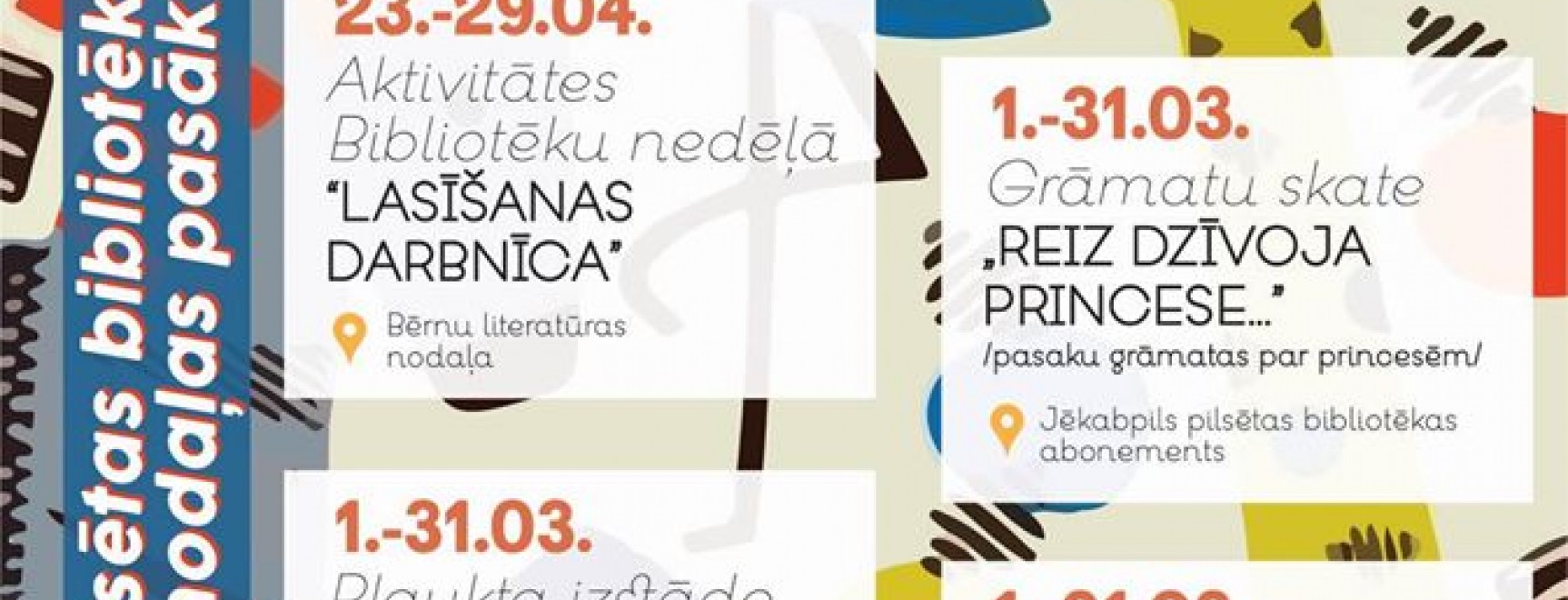 JPB Bērnu literatūras nodaļas pasākumi 2018.gada APRĪLĪ
