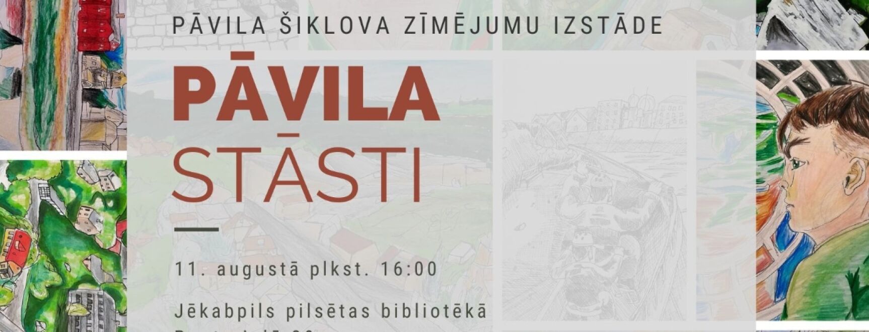 Pāvila Šiklova zīmējumu izstādes “Pāvila stāsti” atklāšana