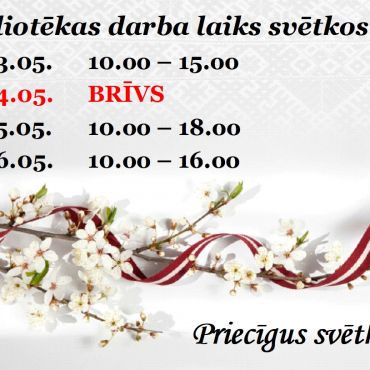 Darba laiks Maija svētkos