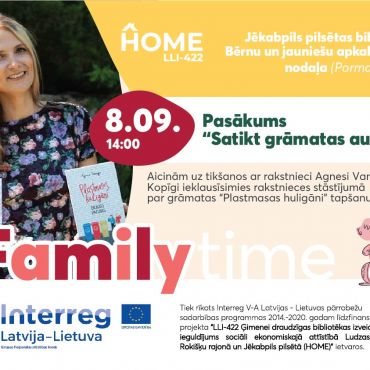 Pasākums “Satikt grāmatas autoru” | #FamilyTime
