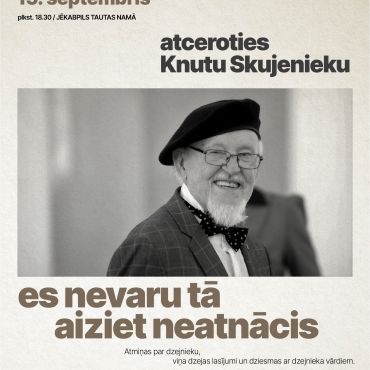 Es nevaru tā aiziet neatnācis..