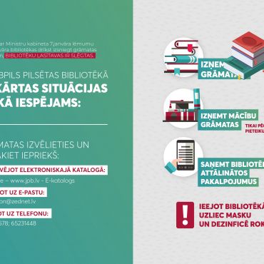 Bibliotēkas lietošanas noteikumi no 12.janvāra