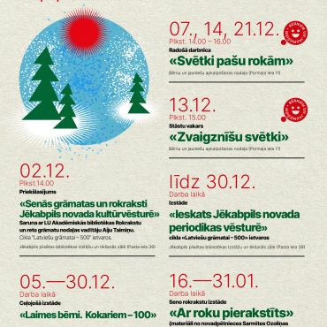Decembra pasākumi bibliotēkā